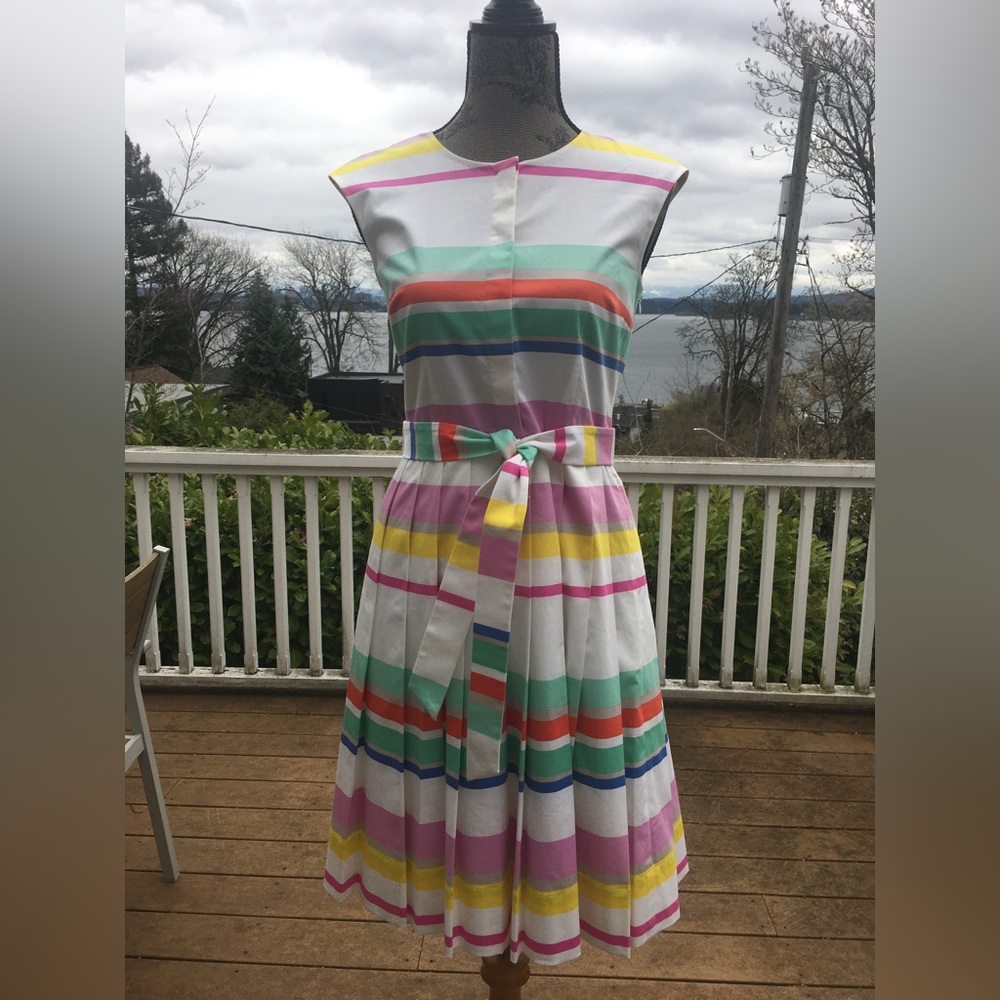 KATE SPADE Sweet Candy Stripes Pleated Dress - Size 4 - Retails for $398. - Picture 5 of 17